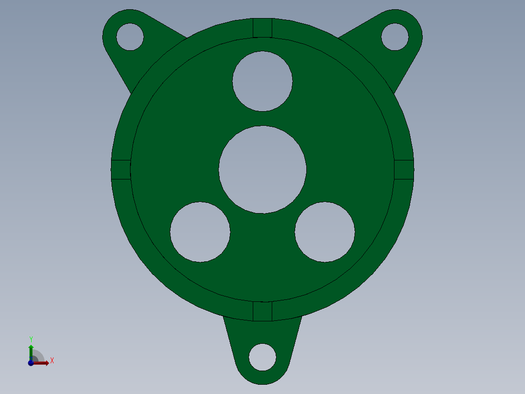 电机前法兰前视图