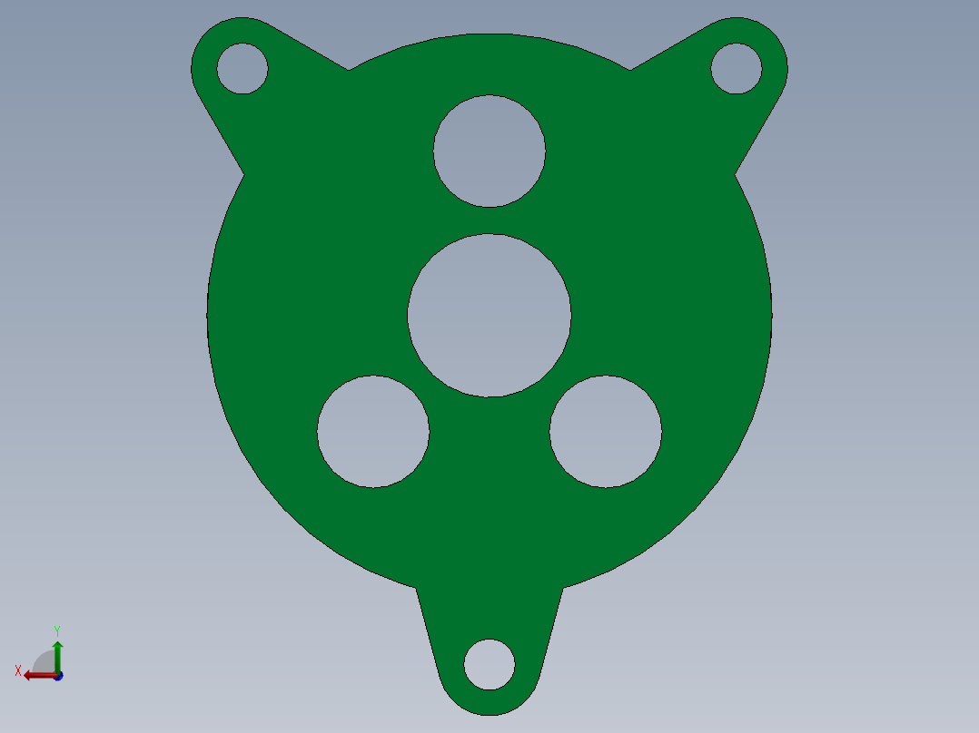 电机前法兰后视图