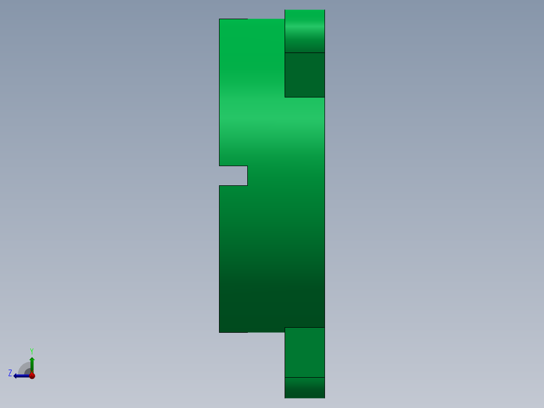 电机前法兰右视图