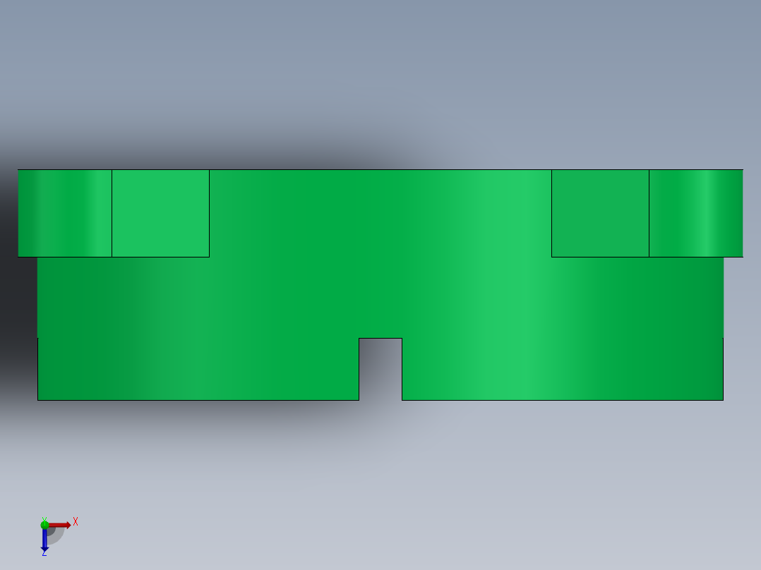 电机前法兰俯视图