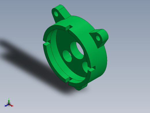 电机前法兰正等轴测缩略图