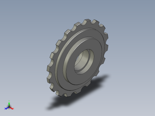 13轴承位链轮-HZYSQ001-SL-Z001正等轴测缩略图