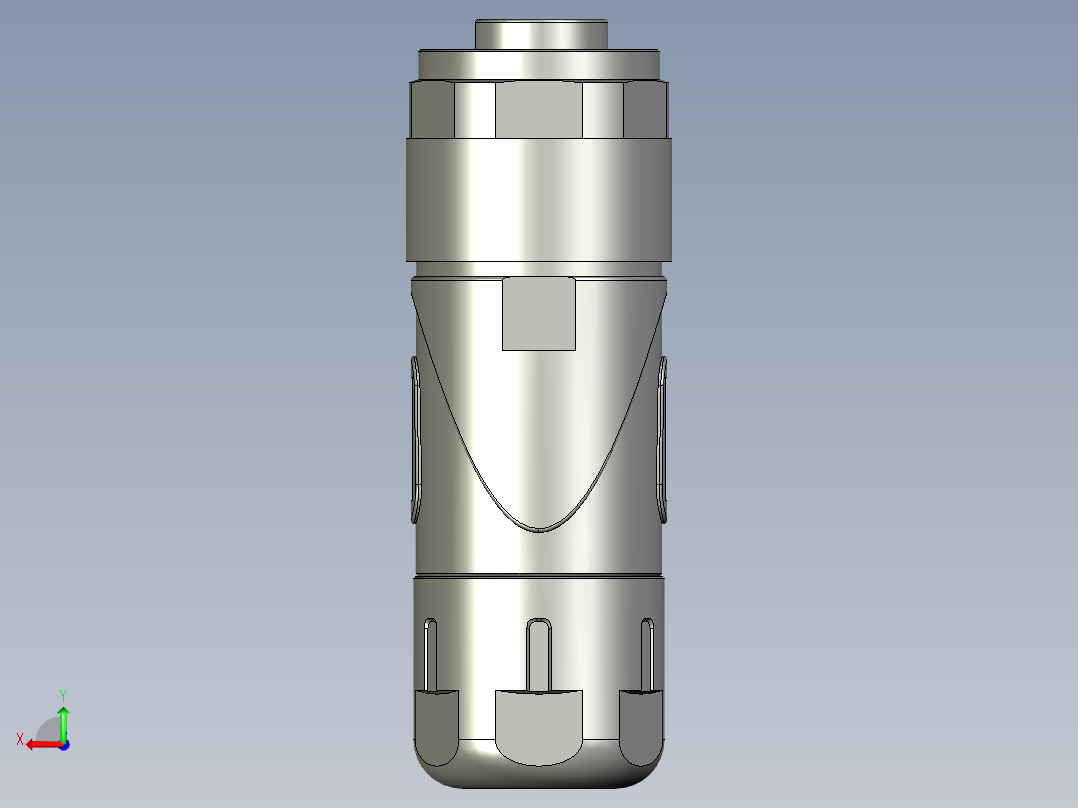 03-02-00-78母端直现场可接线接头不锈钢螺母塑料外壳后视图