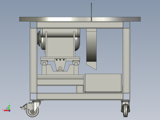 现场装修使用的木工切割台后视缩略图