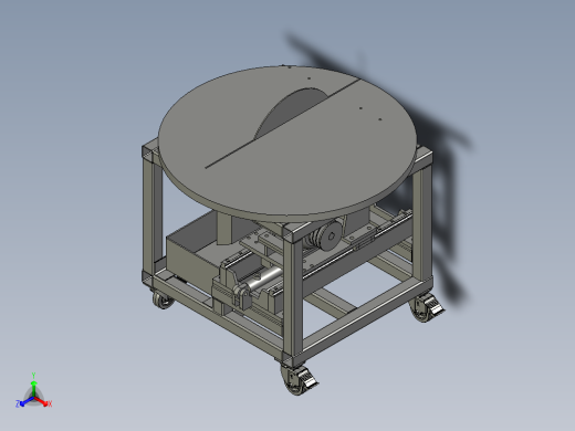 现场装修使用的木工切割台正等轴测缩略图