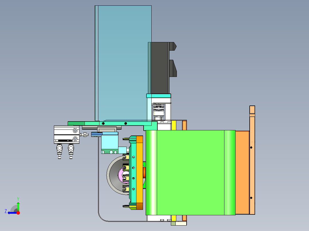 CCD自动检测机右视图