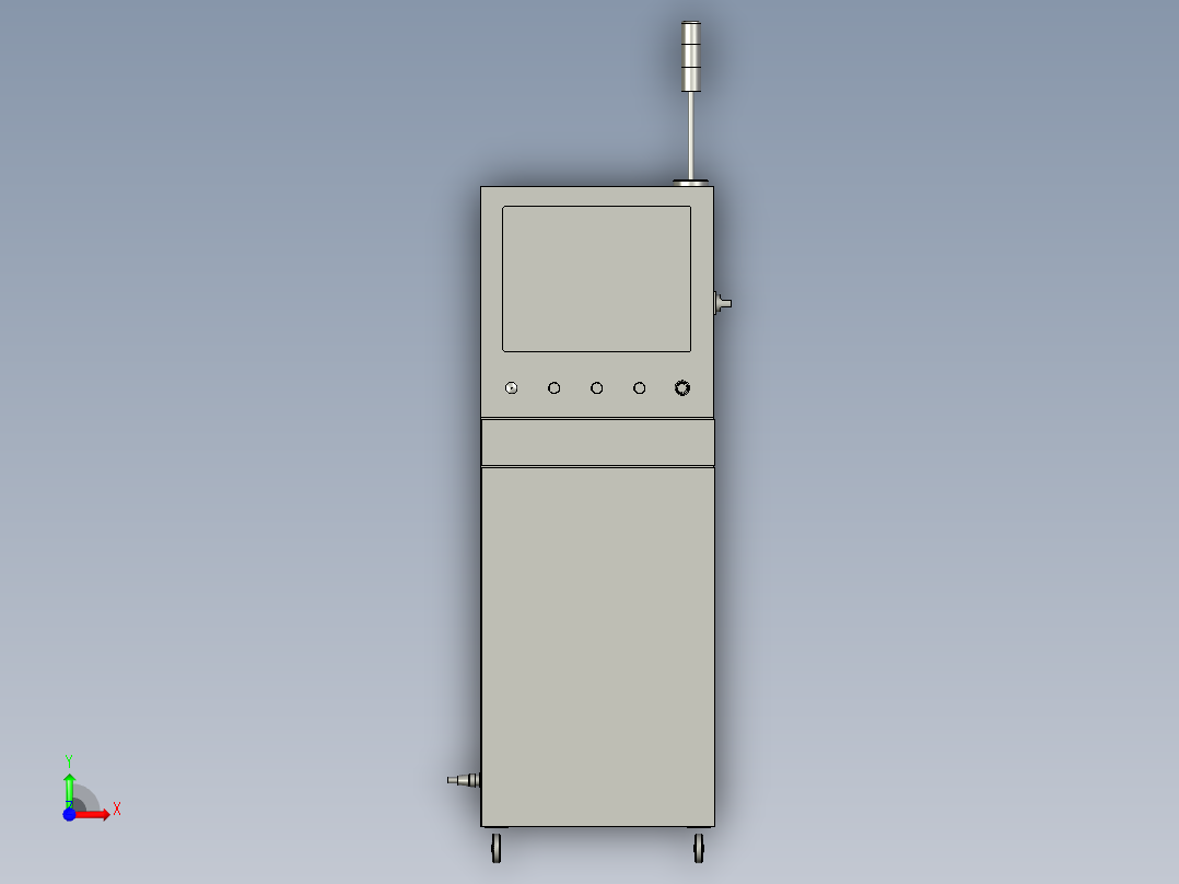 美伊德600x600x1600PC柜前视图