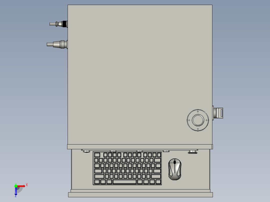 美伊德600x600x1600PC柜俯视图