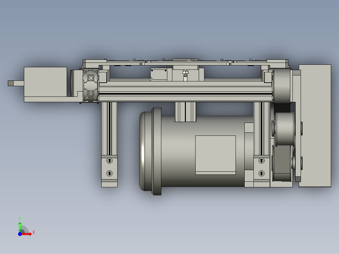 路由器驱动电路测试设备生产线设计WIFI测试-皮带流水线装配体-V1前视图