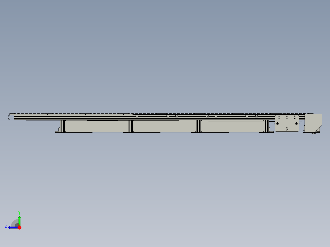 路由器驱动电路测试设备生产线设计WIFI测试-皮带流水线装配体-V1右视图