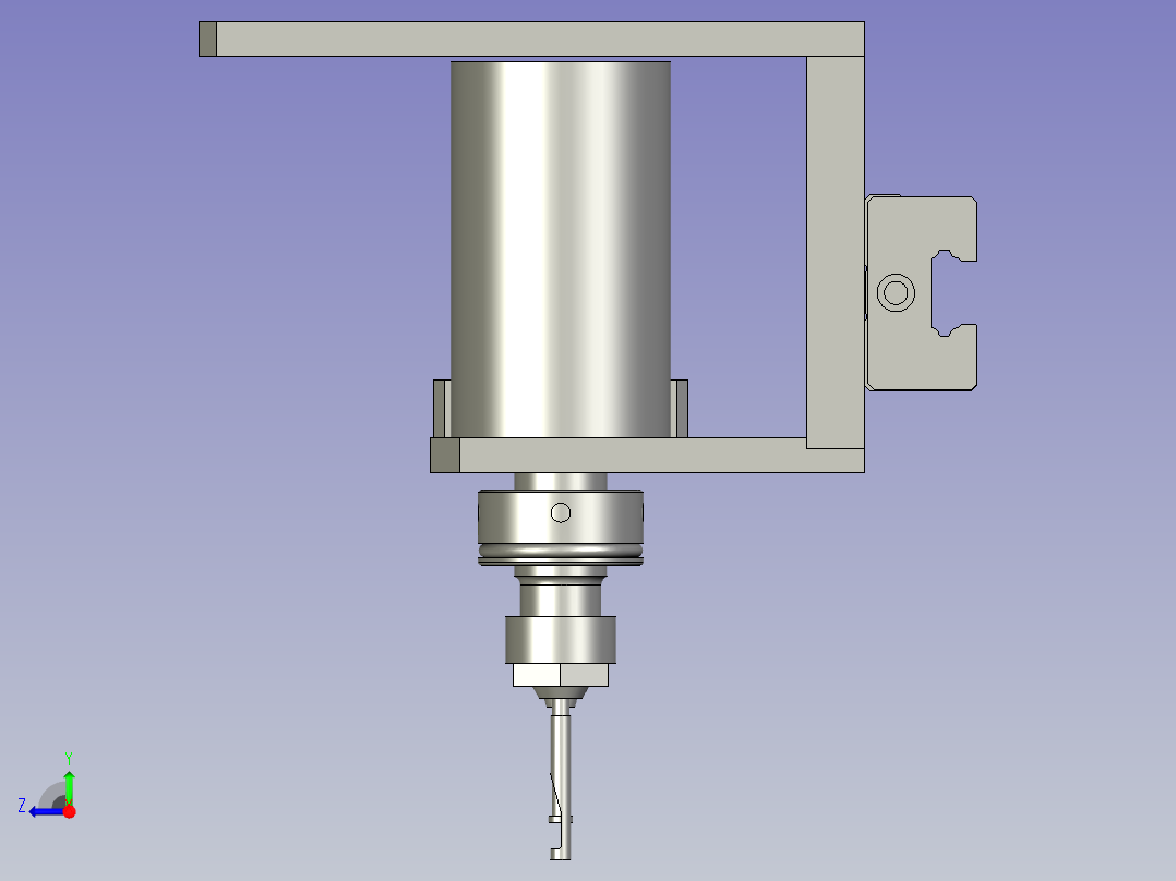 打磨钻孔电机右视图