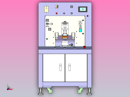 ACF热压贴附机总装3D图纸前视缩略图