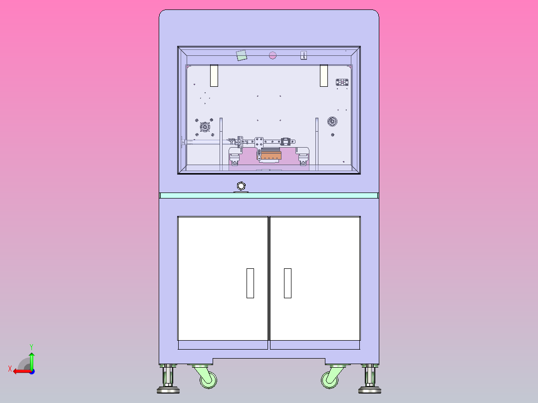 ACF热压贴附机总装3D图纸后视图
