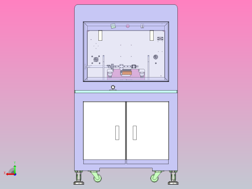 ACF热压贴附机总装3D图纸后视缩略图