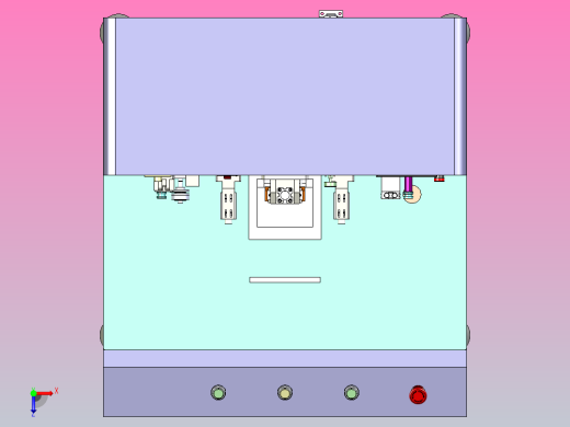 ACF热压贴附机总装3D图纸俯视缩略图