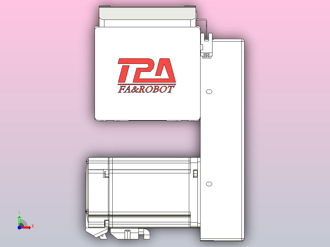 伺服电机集成皮带传动直线执行器TPA-OCB-120-224-L3250-LP-P75-N3前视图