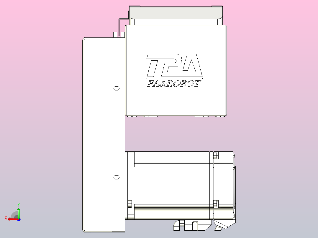 伺服电机集成皮带传动直线执行器TPA-OCB-120-224-L3250-LP-P75-N3后视图