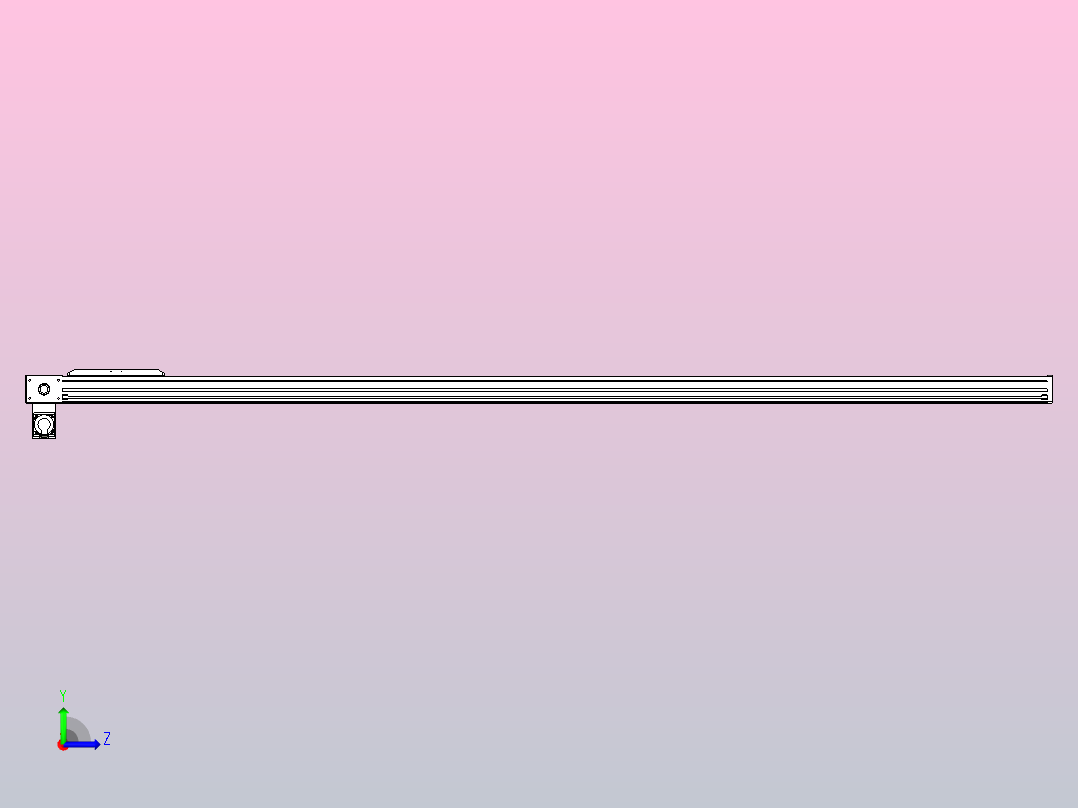 伺服电机集成皮带传动直线执行器TPA-OCB-120-224-L3250-LP-P75-N3左视图