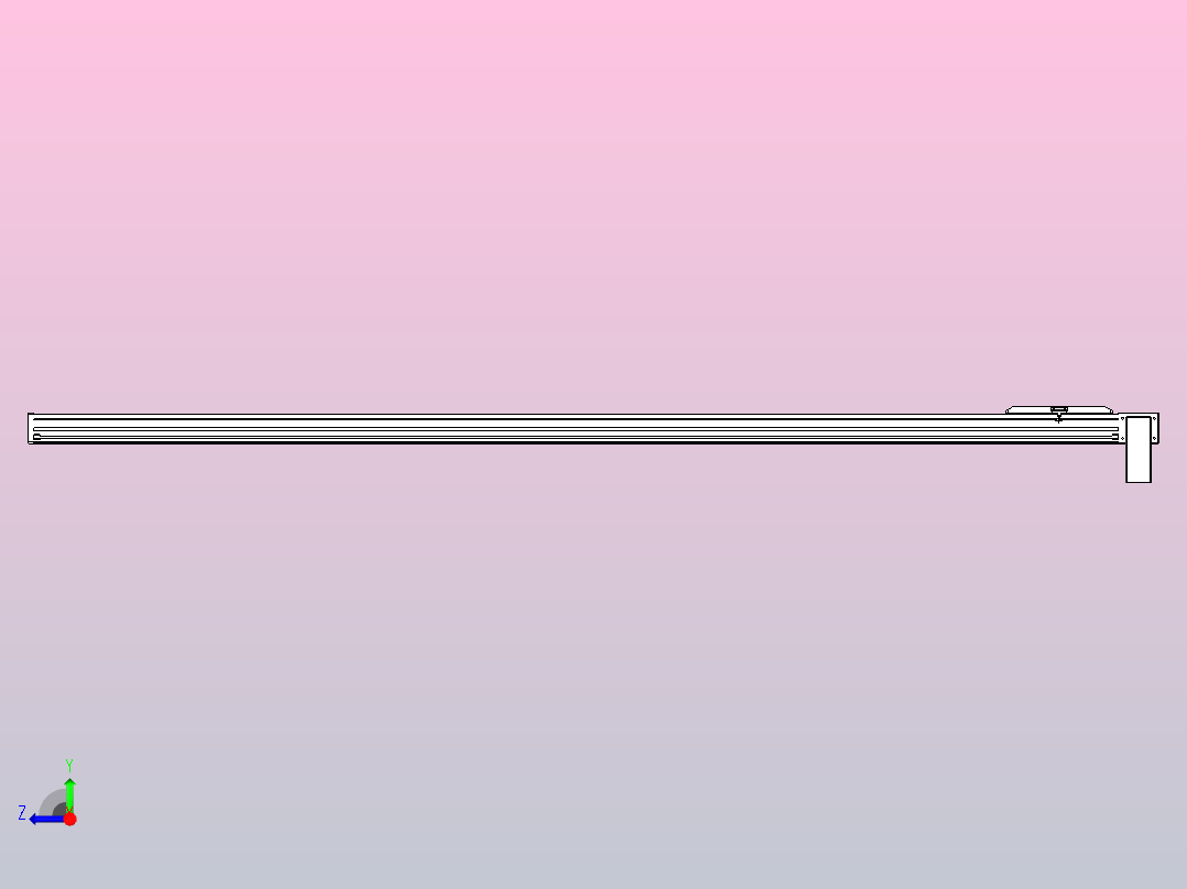 伺服电机集成皮带传动直线执行器TPA-OCB-120-224-L3250-LP-P75-N3右视图