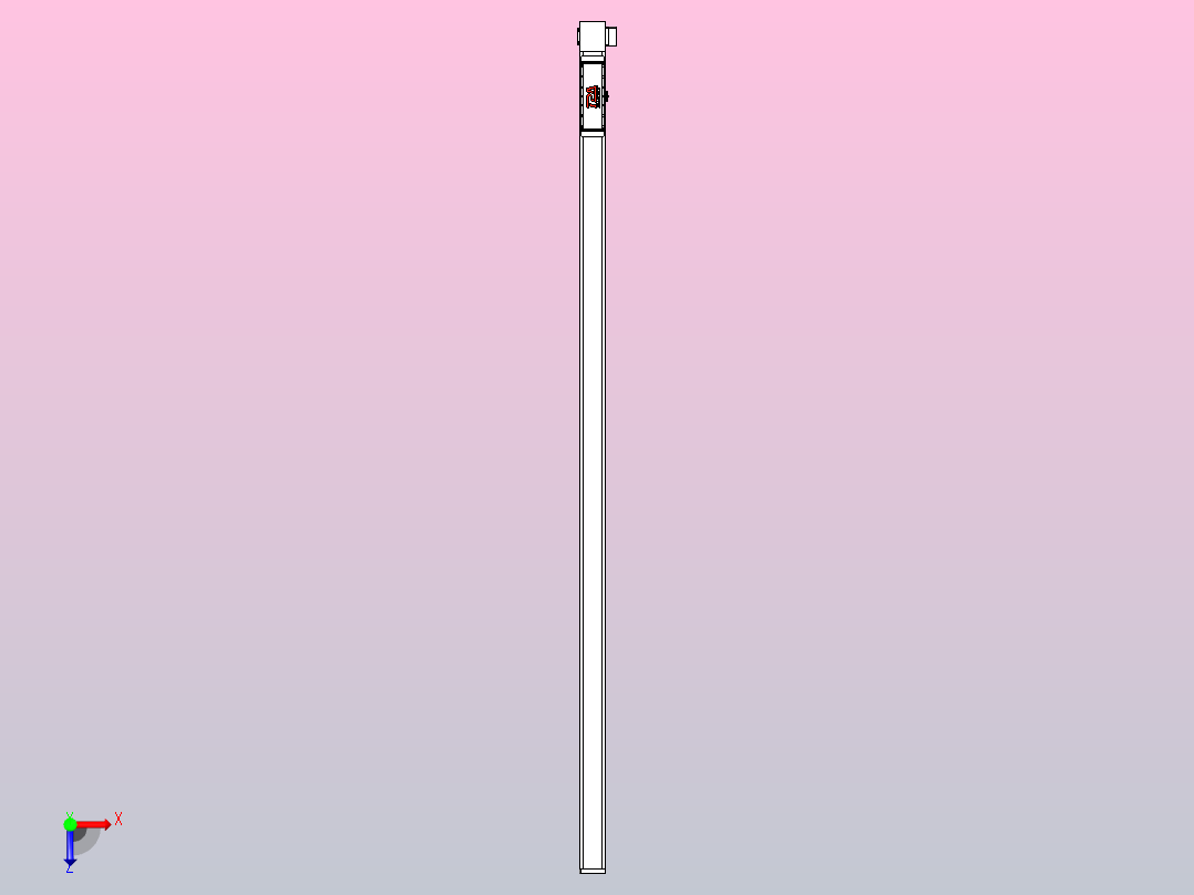 伺服电机集成皮带传动直线执行器TPA-OCB-120-224-L3250-LP-P75-N3俯视图