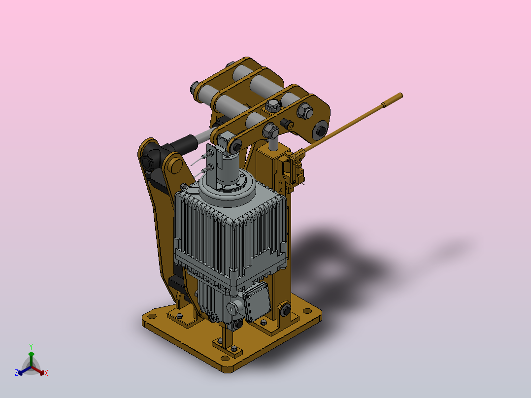 YP32系列电力液压盘式制动器YP32-3000-630×30-ⅡB-CL.RL.WL.HL主视图