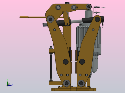YP32系列电力液压盘式制动器YP32-3000-630×30-ⅡB-CL.RL.WL.HL左视缩略图
