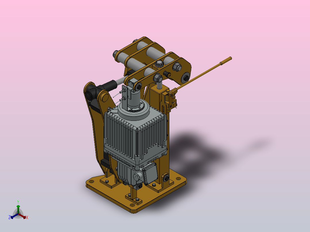 YP32系列电力液压盘式制动器YP32-3000-630×30-ⅡB-CL.RL.WL.HL正等轴测图