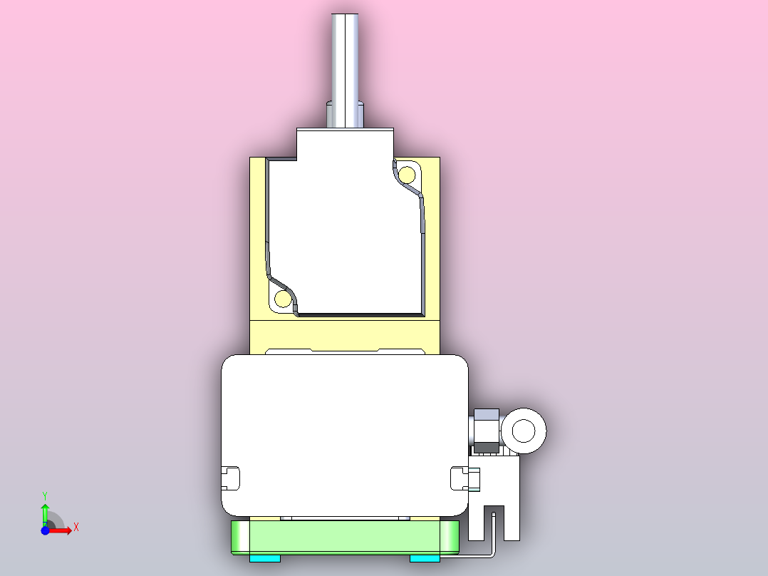 ACH6-BM-300-100W伺服电机 ACH6 螺杆驱动 直线滑台模组前视图