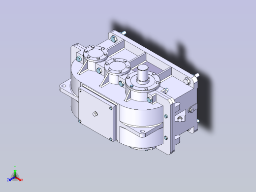 2级减速器3D模型