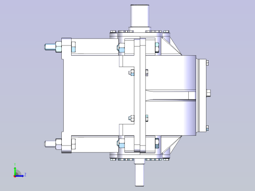 2级减速器3D模型左视缩略图