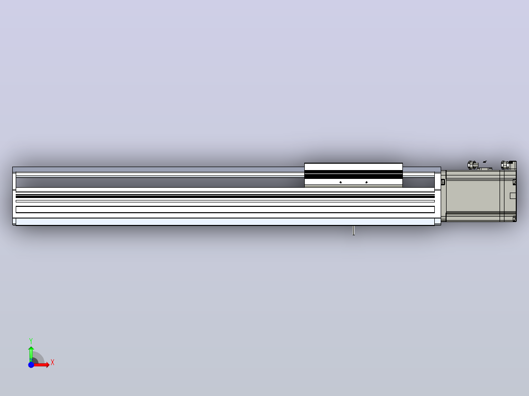 日规模组半封闭丝杆TPA-HNR-170T-2010C-L400-M-M75-N3前视图