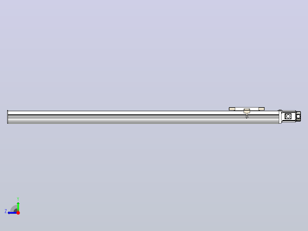 滚珠丝杠直线轴带导轨全封闭TPA-HCR-220D-3210C-L1850-M-C-P1K-N3右视图