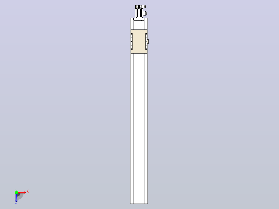 滚珠丝杠直线轴带导轨全封闭TPA-HCR-220D-3210C-L1850-M-C-P1K-N3俯视图