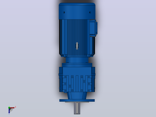 RF27法兰轴伸式安装斜齿轮减速机RF27-Y0.37-4P-71-M1-0°-Φ160俯视缩略图