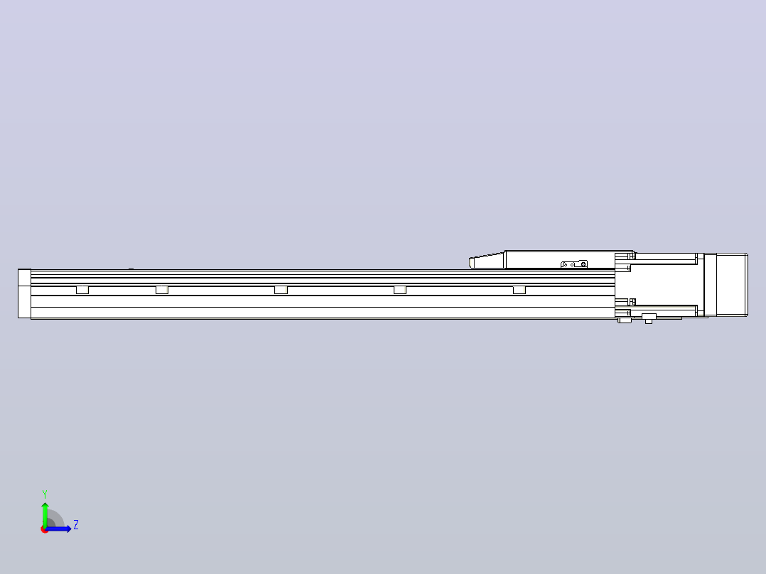 滚珠丝杠直线轴内置导轨TPA-GCR-170-2510C-L550-MR-M75-N3左视图