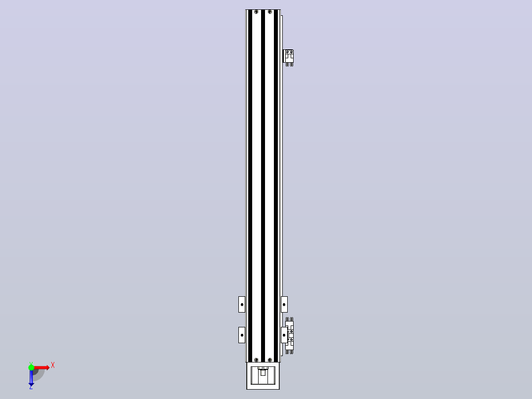 KK60-600S2-F0C模组 S2短滑座 KK60-S2-F0C 替换上银俯视图