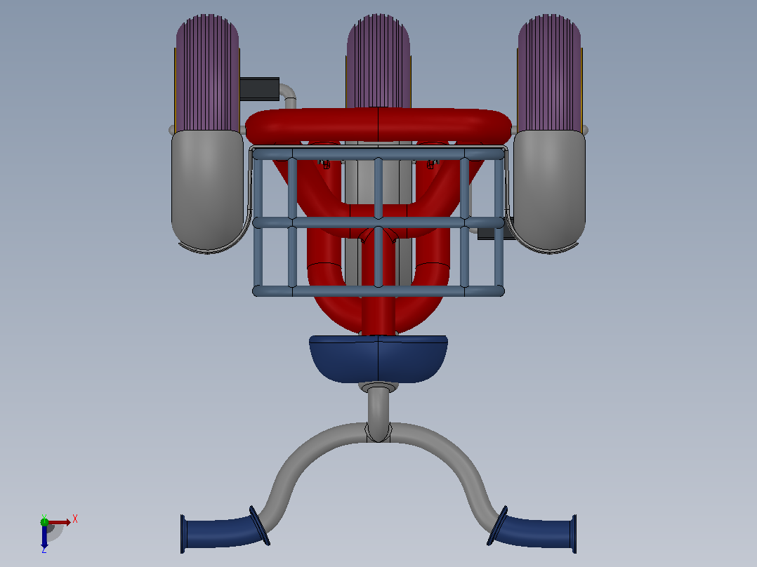 儿童骑行的三轮小车俯视图