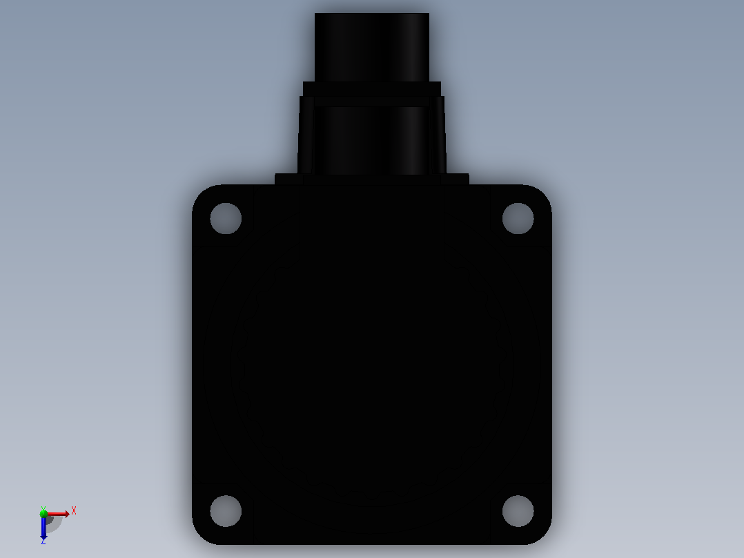 台达电机 ECMA-J11010FS（1000w增量型低惯量有刹车）俯视图