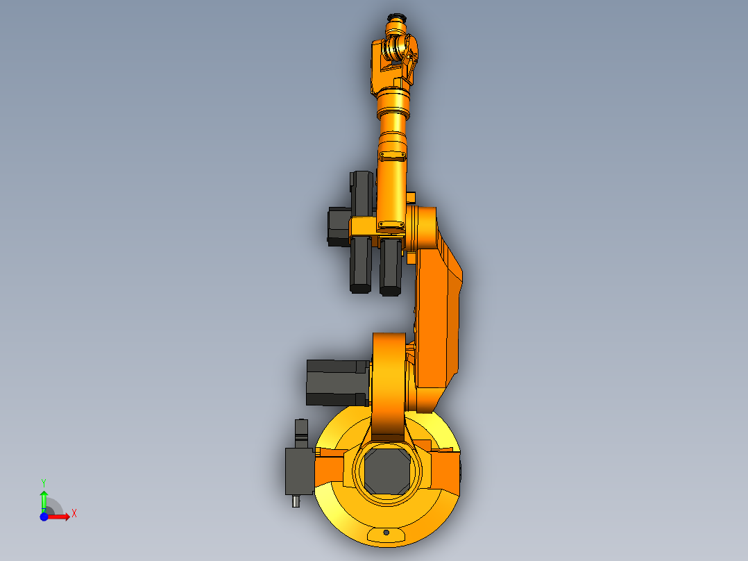 kuka 库卡 kr6机器人外壳模型3D图纸3D模型前视图