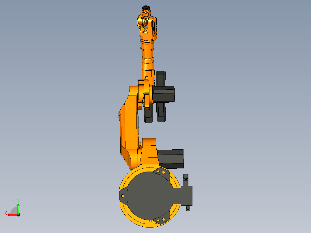 kuka 库卡 kr6机器人外壳模型3D图纸3D模型后视图