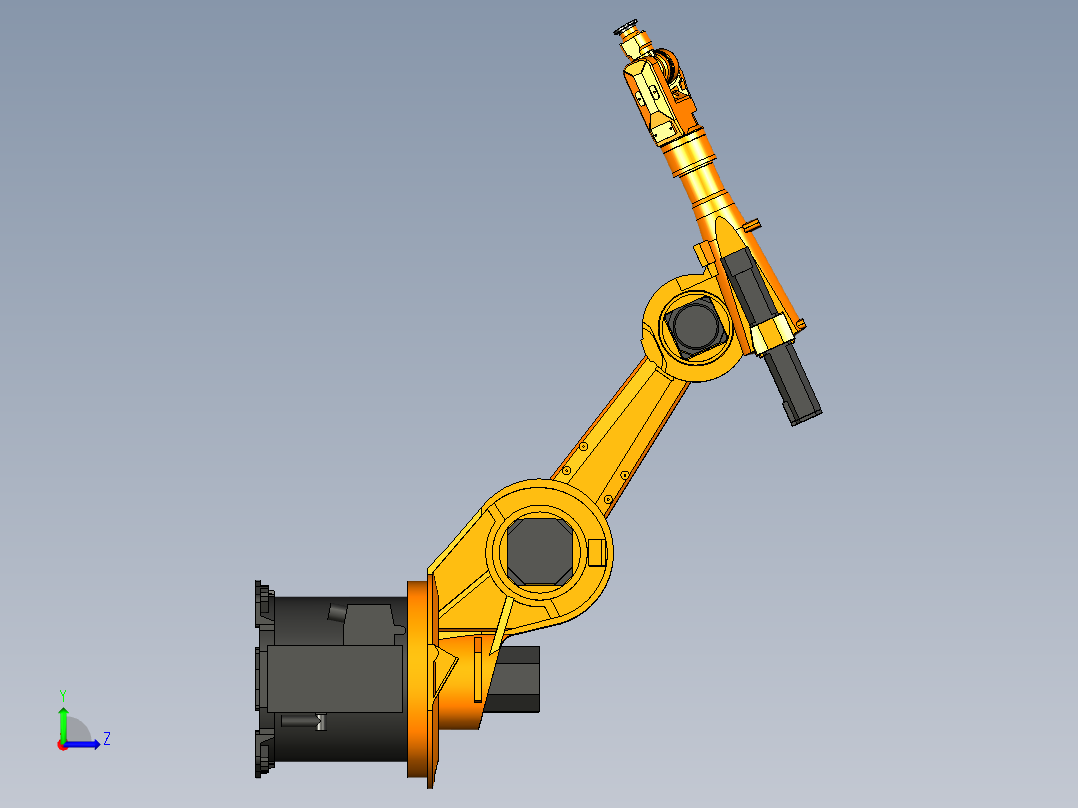 kuka 库卡 kr6机器人外壳模型3D图纸3D模型左视图