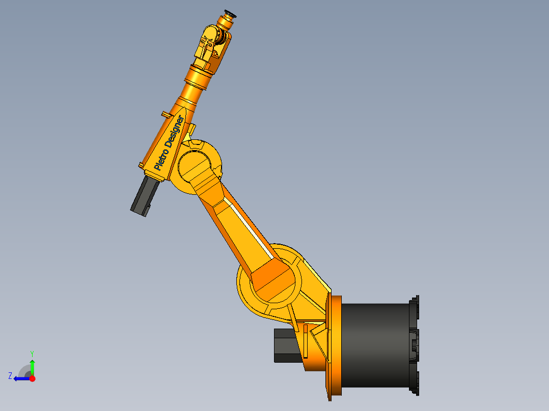 kuka 库卡 kr6机器人外壳模型3D图纸3D模型右视图