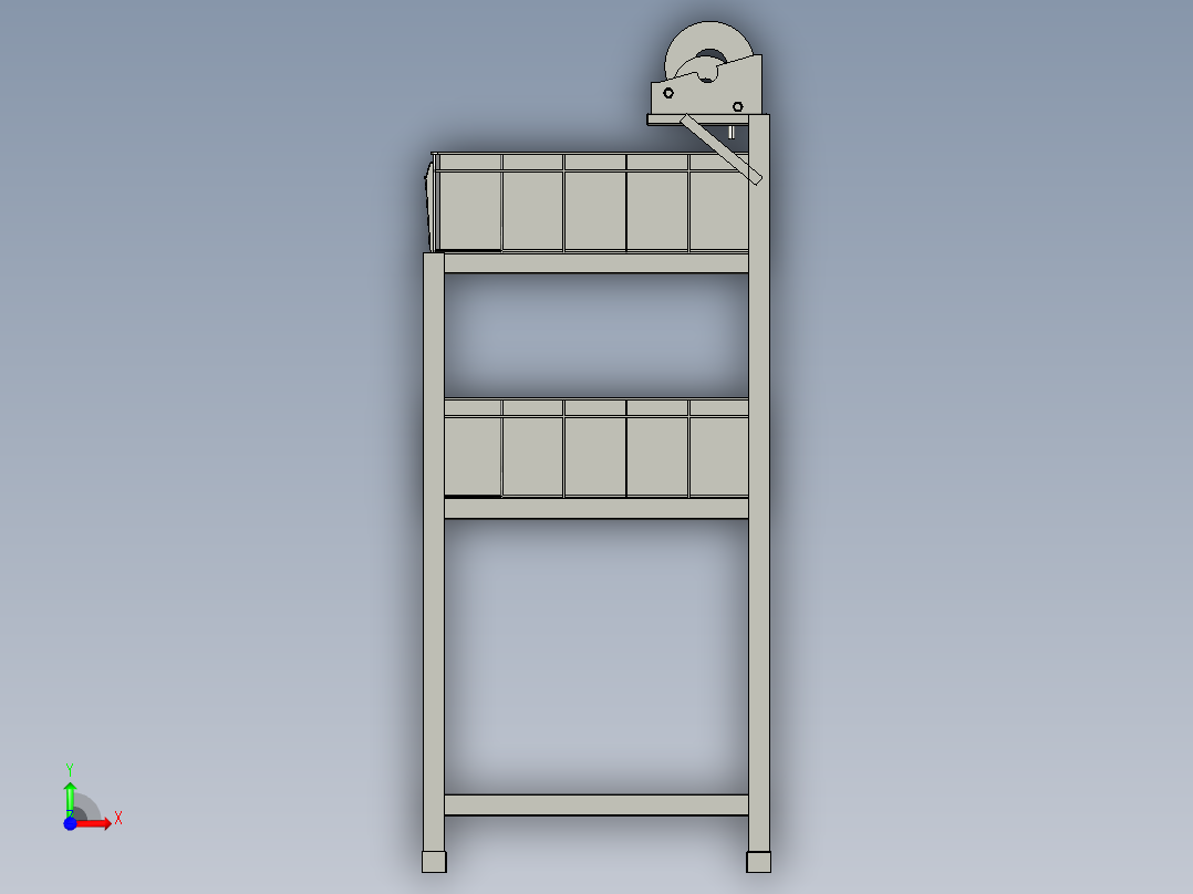 探伤室工作台前视图