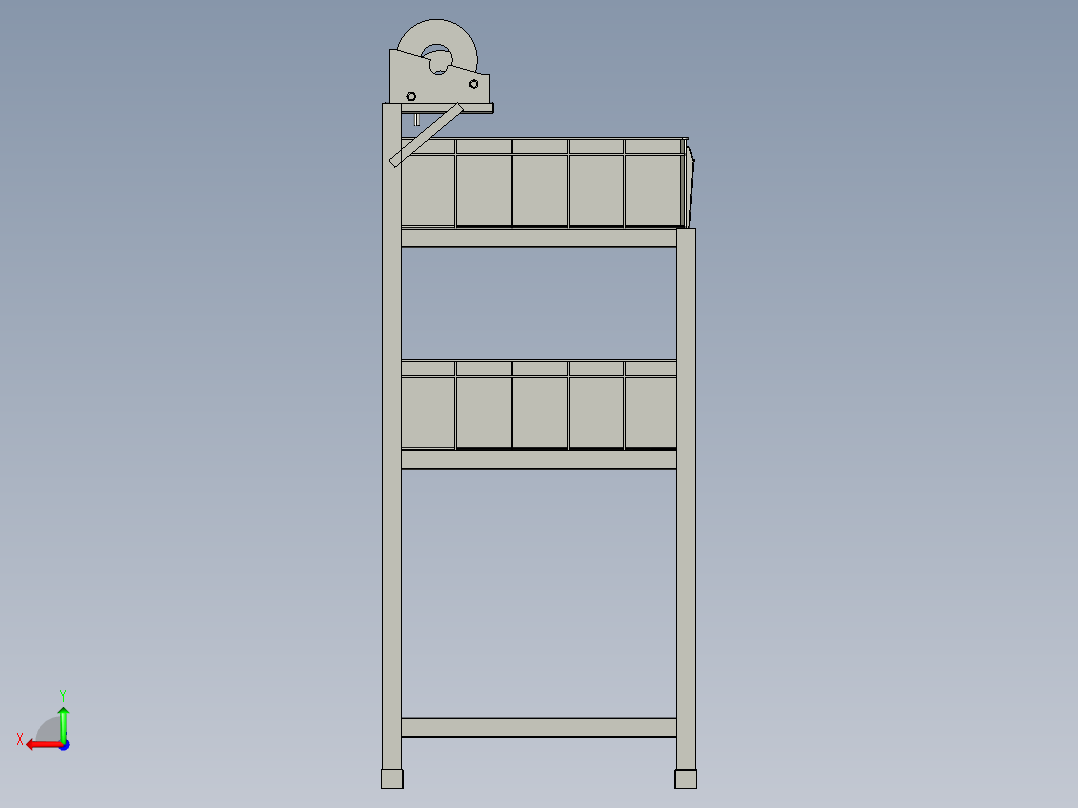 探伤室工作台后视图