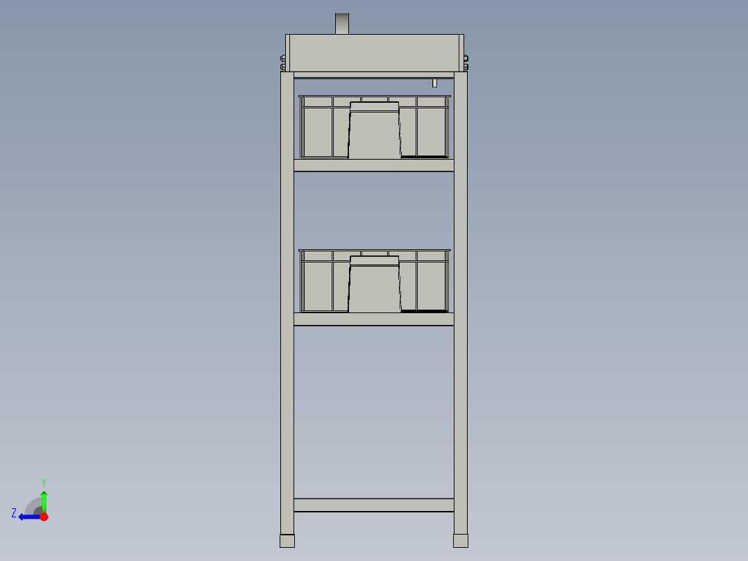 探伤室工作台右视图