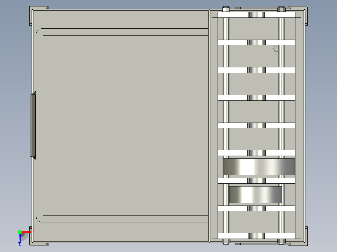 探伤室工作台俯视图