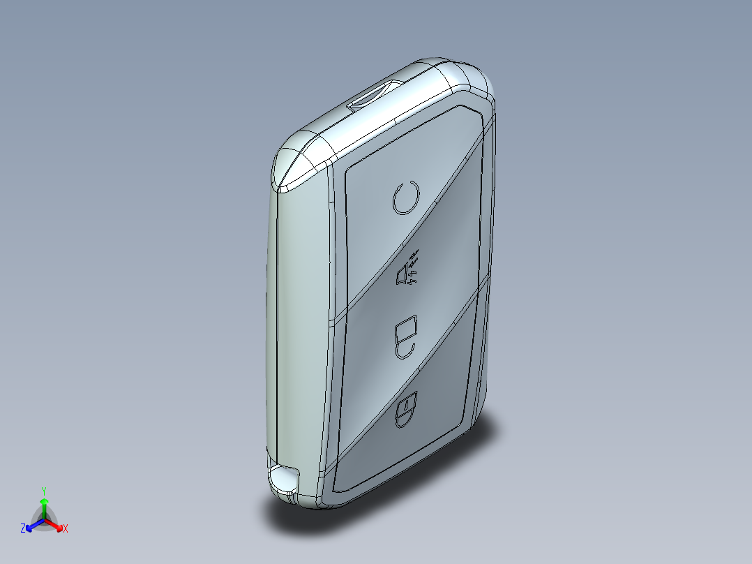 大众车钥匙正等轴测图