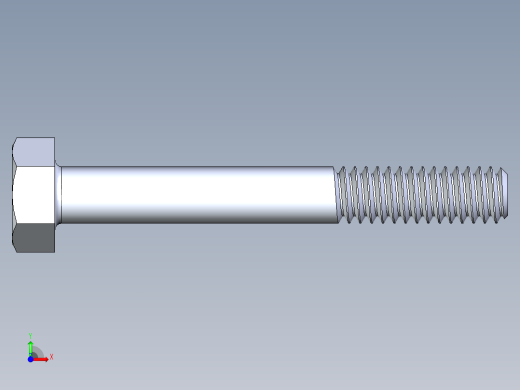 UNC 六角螺栓-Hex Bolt 0.250-20 x 2.000前视缩略图