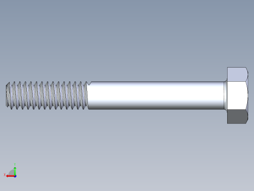 UNC 六角螺栓-Hex Bolt 0.250-20 x 2.000后视缩略图