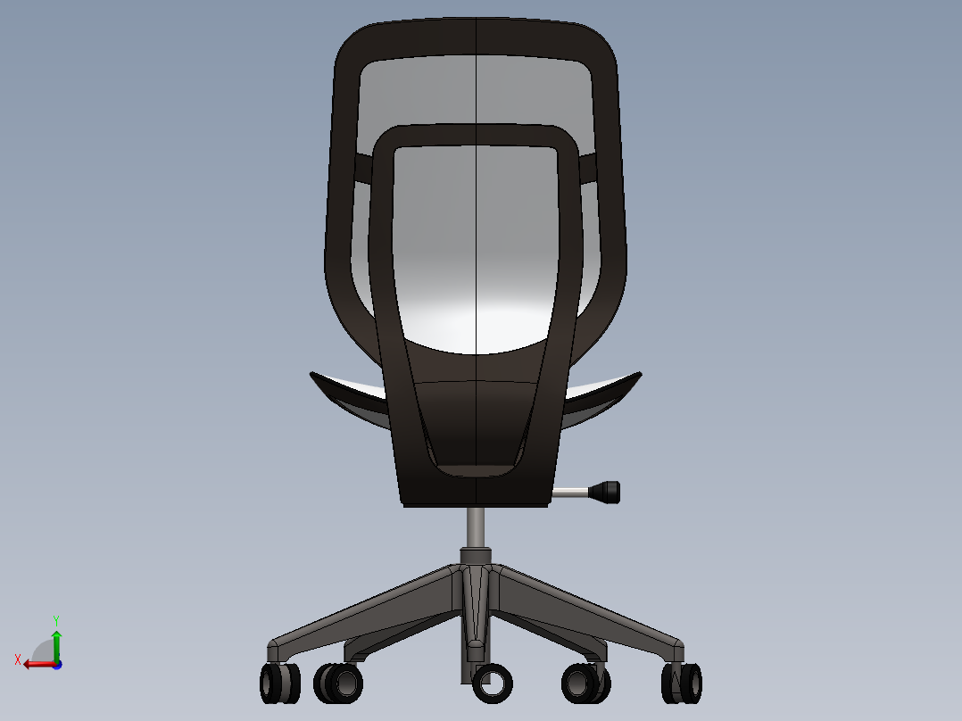 卡门办公椅后视图